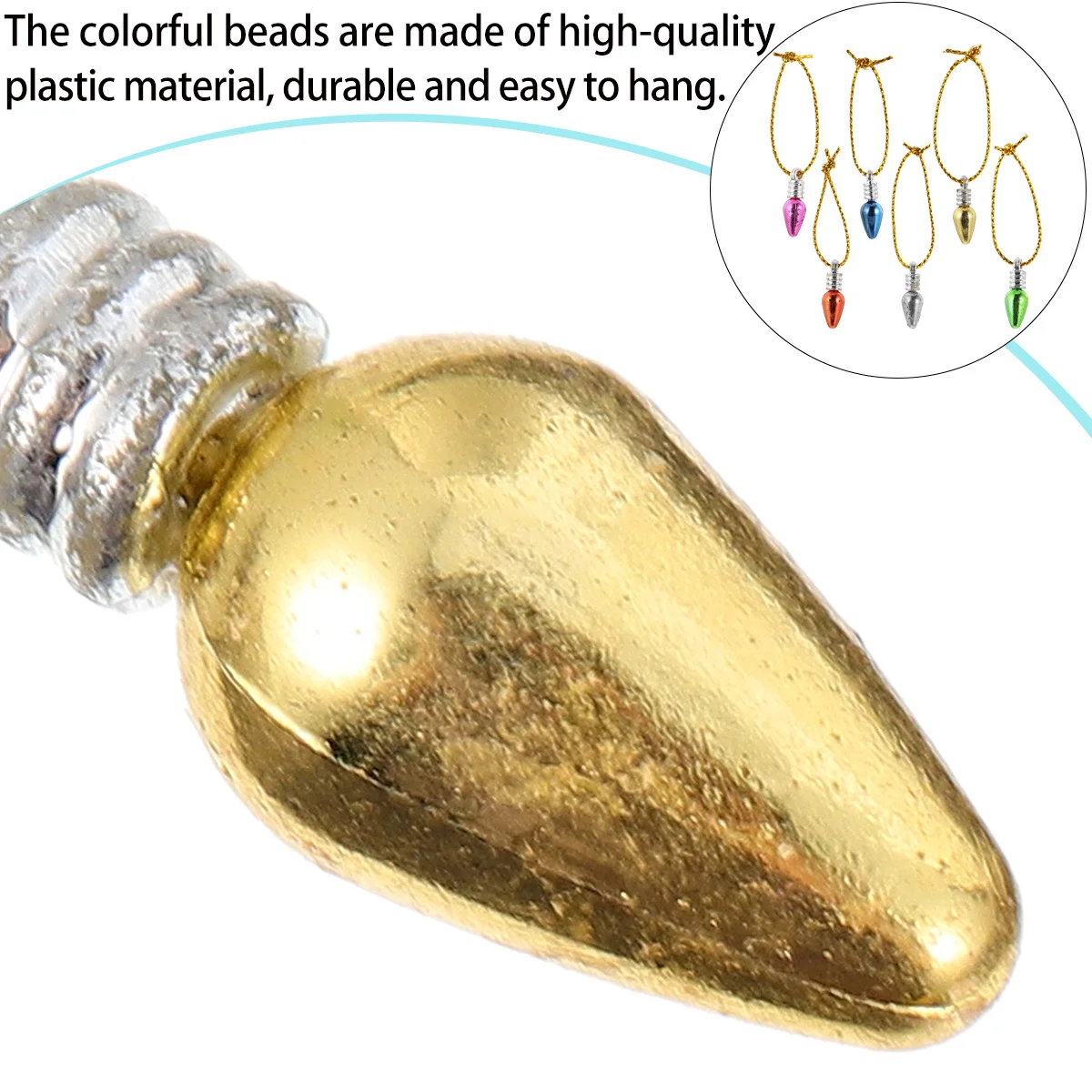 

100 pcs Simulated Lamp Beads Colorful Plastic Christmas Decorations Diy Pendant Accessories For Wedding Party Home Decoration