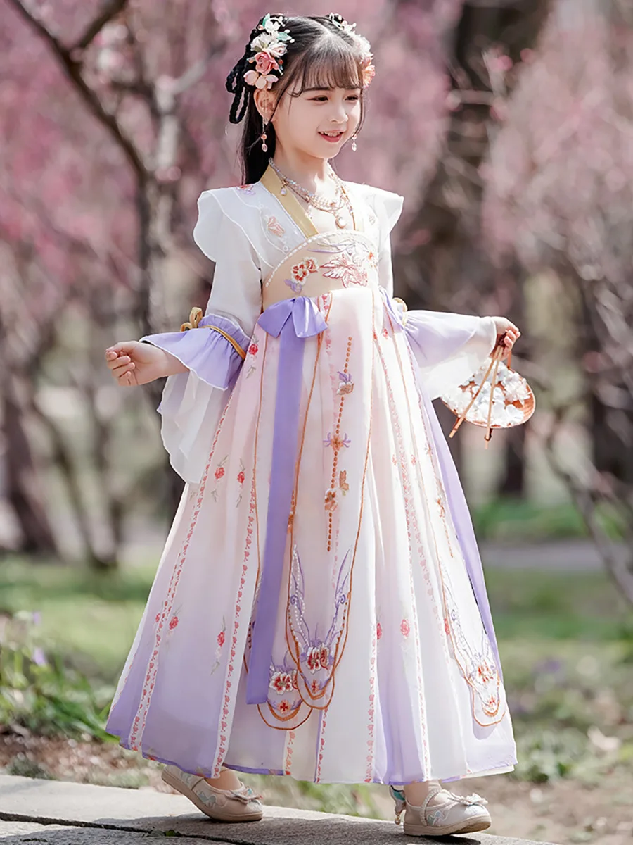 Girl Hanfu Vinatge Chinese Tradition Dress Summer New Dance Costume Fairy Children's Ancient Kids Clothes Chinoiserie  Cosplay