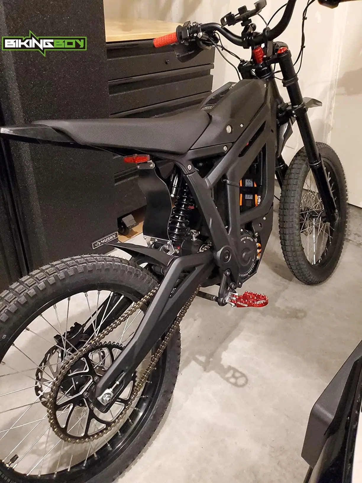 BIKINGBOY Hinterer Stoßdämpfer-Schutzblech Spritzschutz für Talaria Sting Elektro-Dirtbike Offroad-Motocross MX Aluminium + Gummi – Detail 7