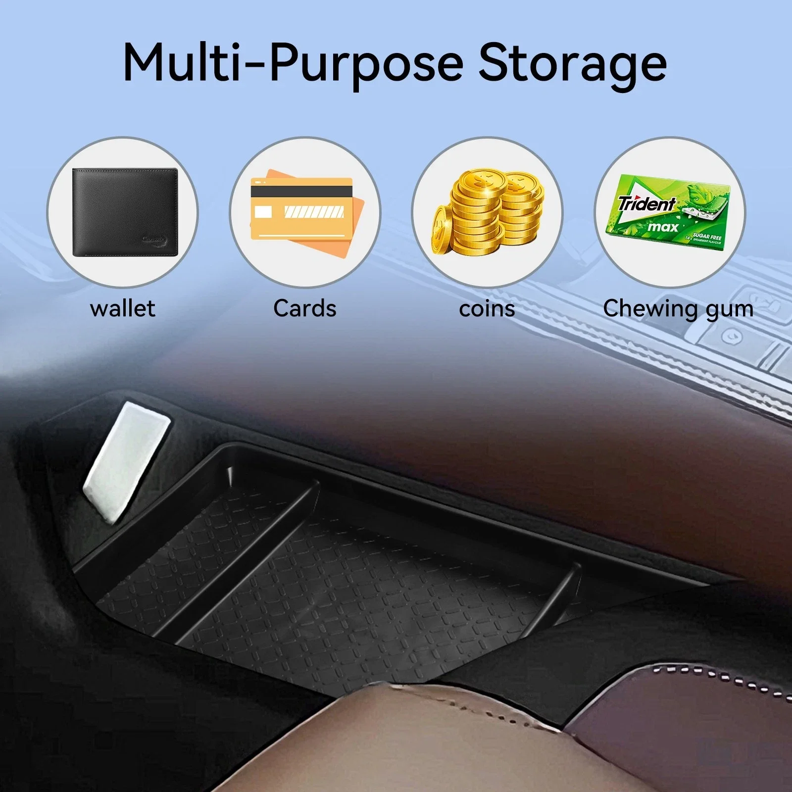 For Nissan Pathfinder 2022 2023-2025 R53 Center Console Lower Storage Box Armrest Storage Box Multi-functional Car Phone Holder view 4