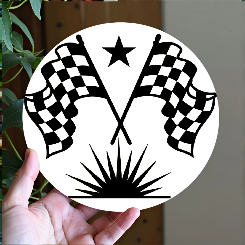 Vintage Racing Metal Wall Art Sign 8x8 Inch, 