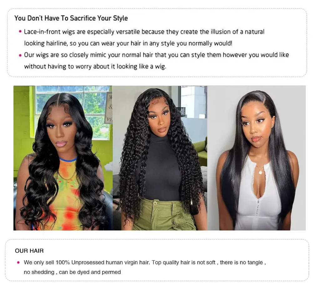 13x6 HD Lace Loose Deep Wave Frontal Wigs 40 42 Inch Deep Curly Lace Front Human Hair Wigs Preplucked Glueless Wig hUman Hair image 6