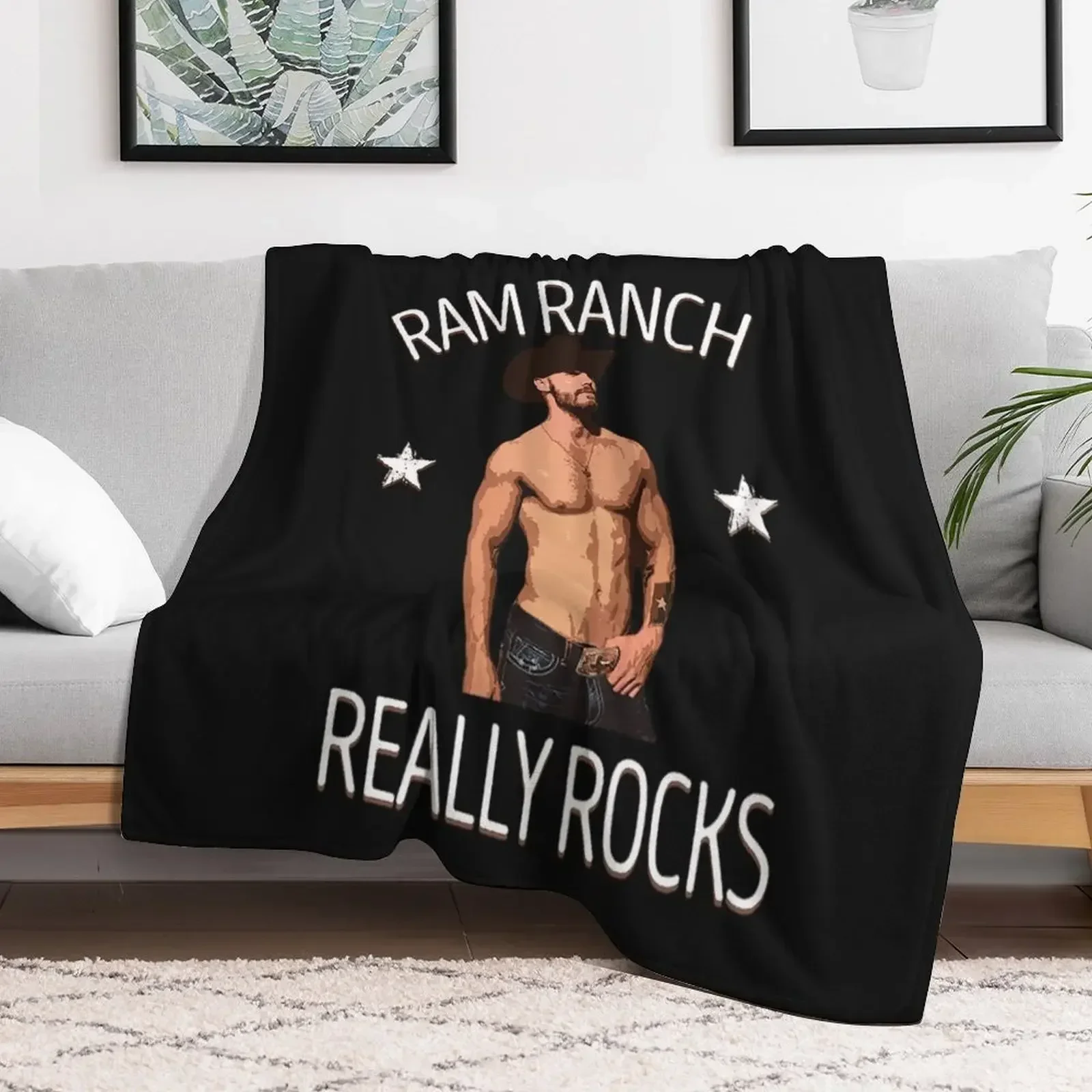 Ram Ranch T-ShirtRam Ranch Really Rocks Throw Blanket Moving Luxury Designer Blankets