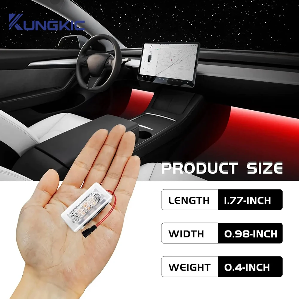 

2 шт. для Tesla Model 3 Highland 2024 2025 Tesla Model Y 2025 Juniper автомобильные лампы для ног атмосферные лампы автомобильные аксессуары