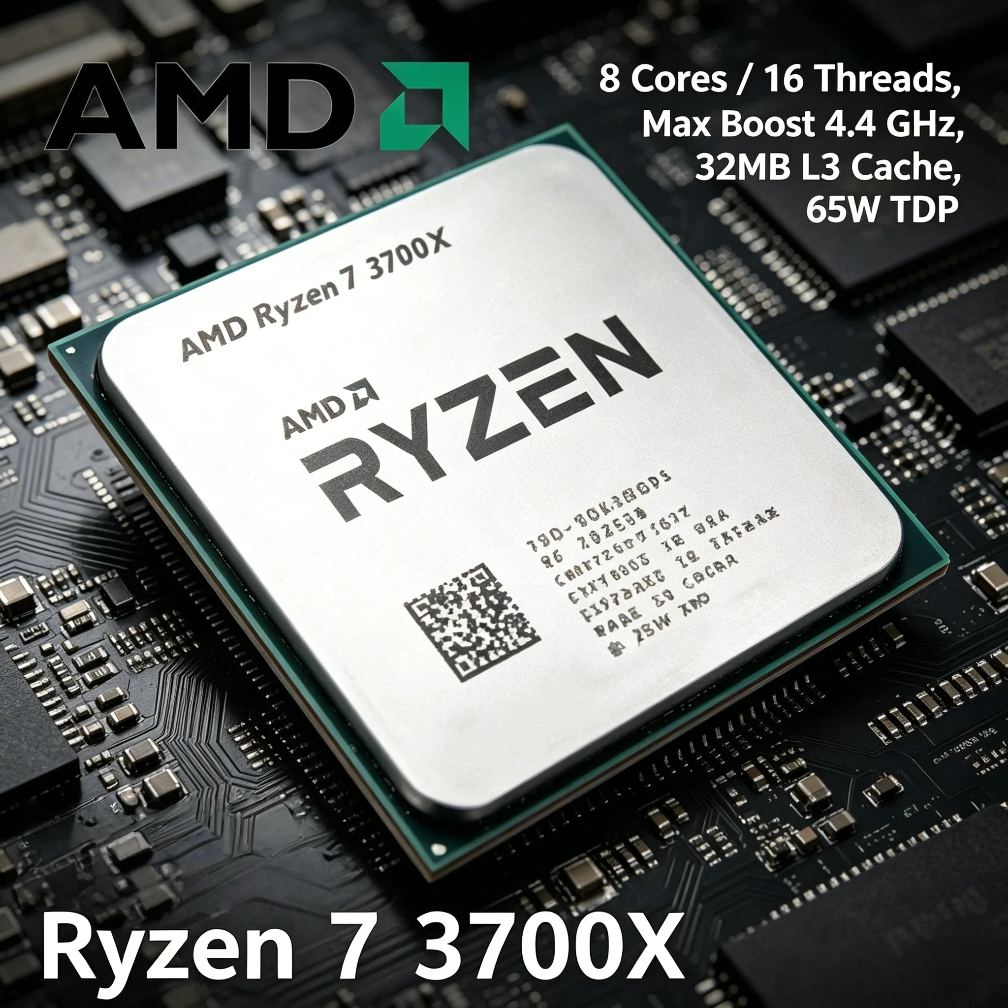 

2026 AMD Ryzen 7 3700X R7 3700X 3.6GHz 4.4GHz Eight Core Sixteen Thread CPU 65W 7NM L3 32M Socket AM4 Tray Pro Max 4K