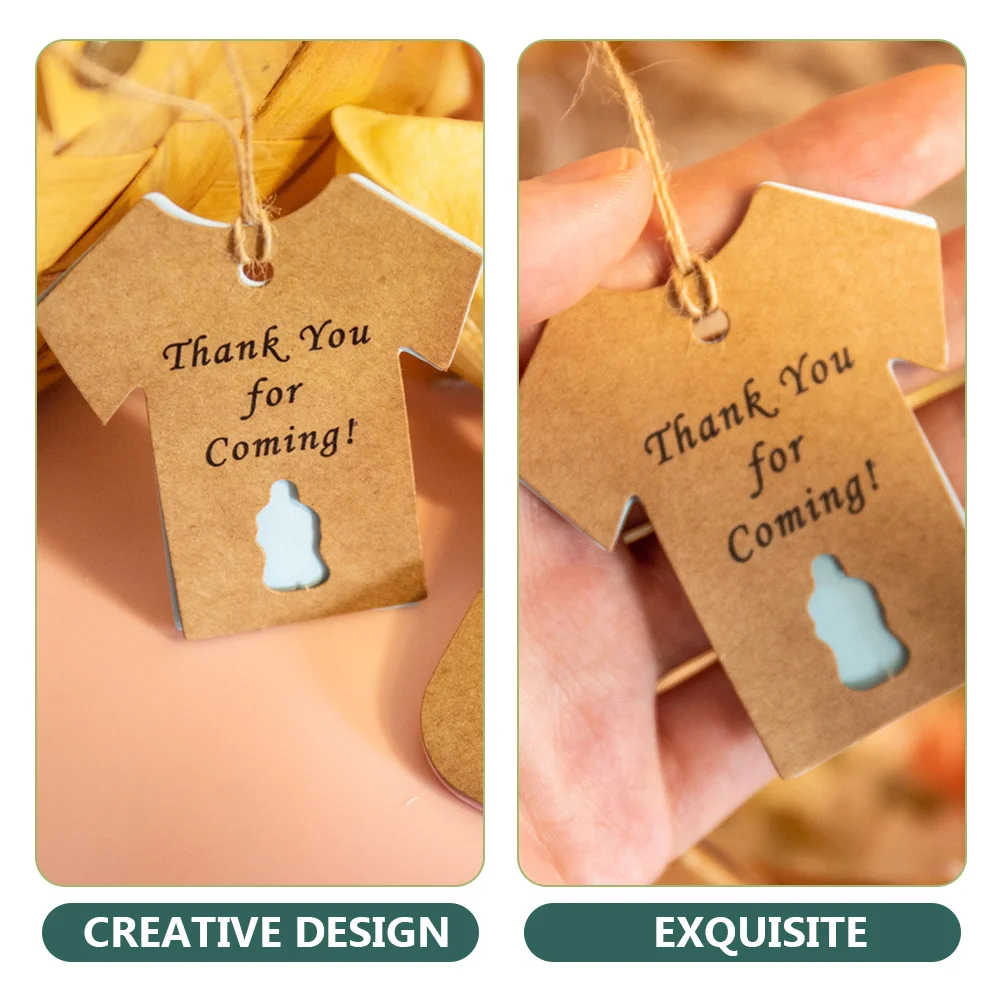 

50 Sets Kraft Paper Hang Tag Blank Labels Bulk Party Birthday Craft Tags Father