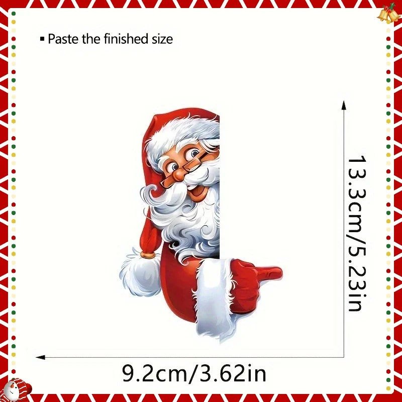 1/4 Uds decoración de interruptor de luz navideña-panel autoadhesivo Santa Peek y brillante, interruptor de luz de adorno para el hogar de vacaciones de fácil instalación