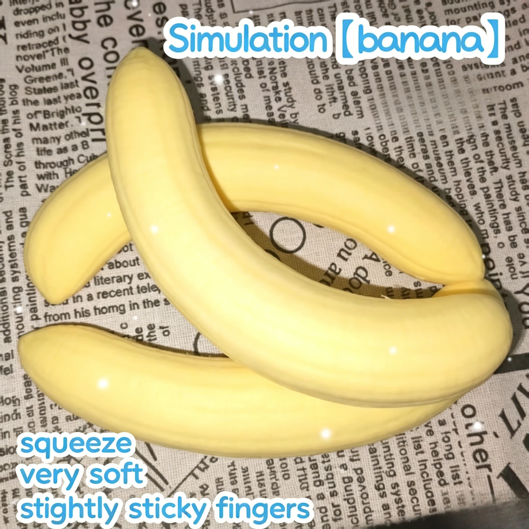 Lifelike Banana Pulp Squishy Toy Wet Sticky Soft Slow Rebound Finger Suction Surface Stress Relief Sensory Anti Anxiety Sensory Stress Relief Gift