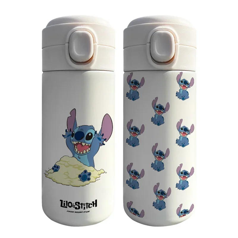 Disney Cup Stitch Thermos Bottle Vacuum Cup Childen Cartoon Water Cups 304 Stainless Steel Portable 300ML 450ML