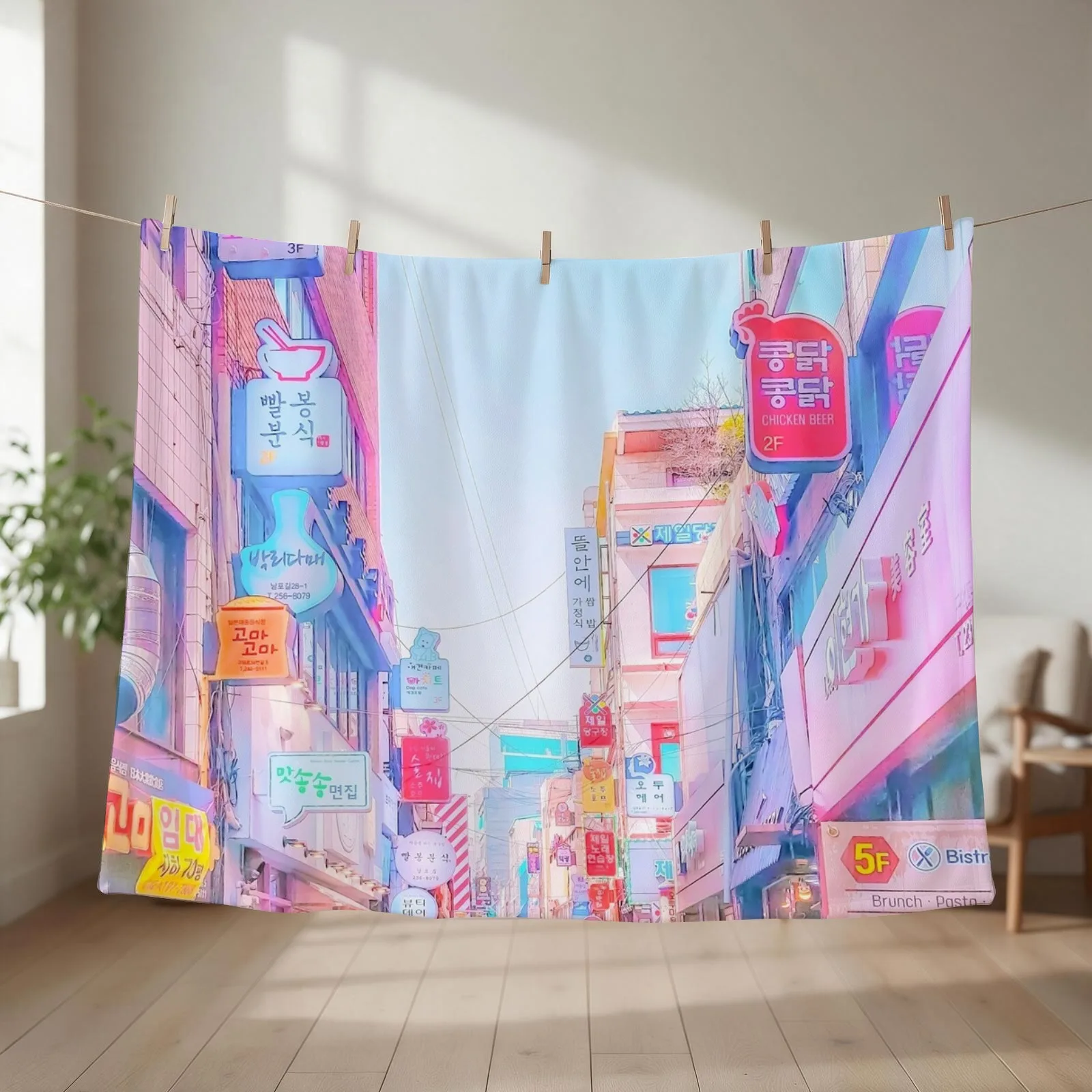 Anime Seoul (Soft Edition) Throw Blanket couch cozy soft plush fuzzy picnic outdoor blanket