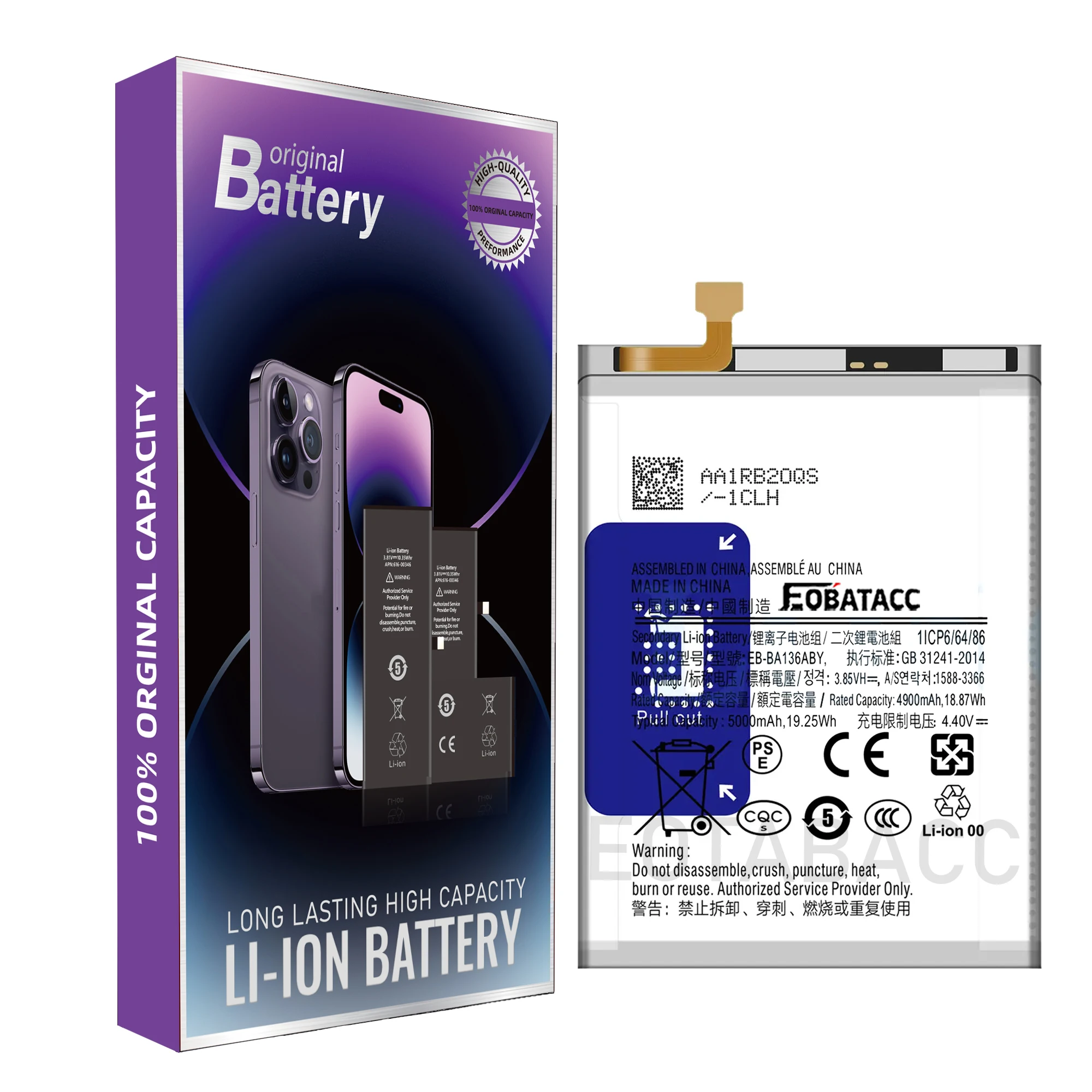 2025 سنة EOTABACC جودة عالية 100% الأصلي EB-BA136ABY بطارية لسامسونج A13 5G/M13 5G بطارية + أدوات