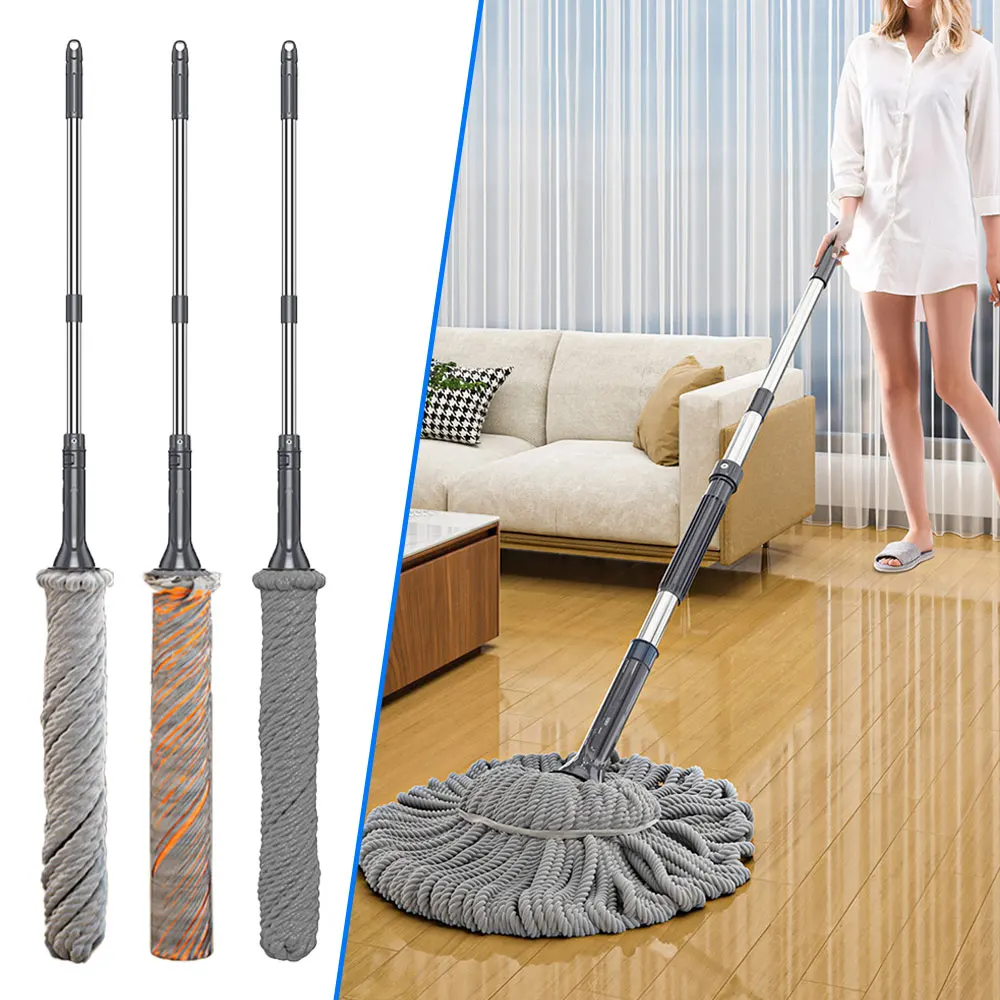 No Hand Washing Mop Household Floor Cleaning Rotating Self Twisting Water Squeeze Multifunctional Mop Rag Scrubber New