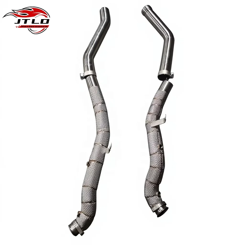 Exhaust Downpipe For Mercedes Benz GLE550 GLE500 W166 4.7L V8 Stainless Steel Turbo Downpipe Exhaust Header