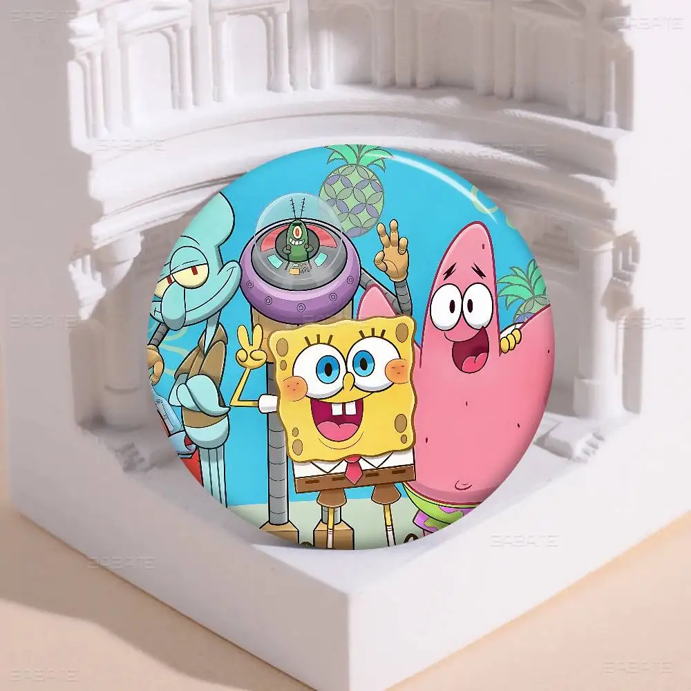 S-spongebob Creative Tinplate Soft Button Pins Animal Icon Brooch Lapel Backpack Badge Accessories Pin