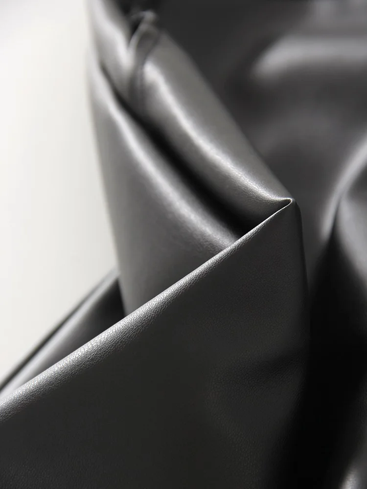 Long Leather Skirts For Women Brown High Quality PU Midi Bodycon Skirt Front Split High Waist Women's Leather Skirt Black Midi
