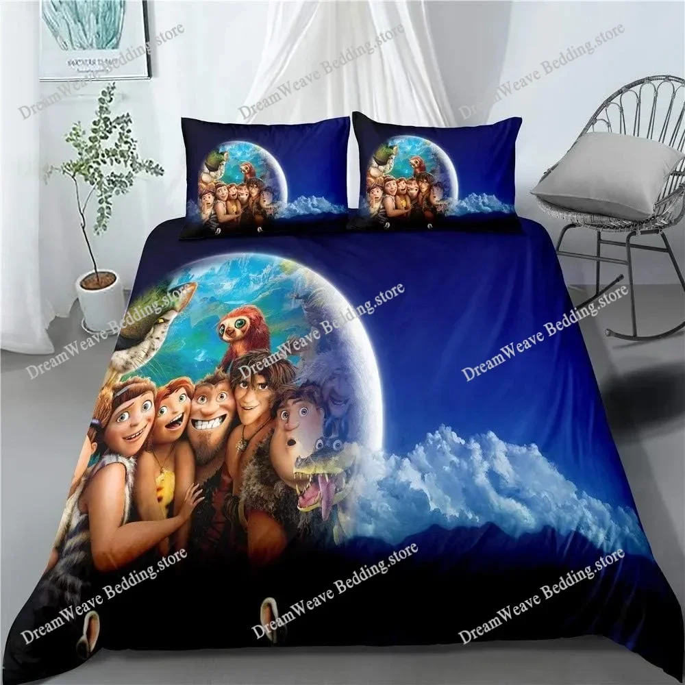 3D Printed Anime The C-Croods Bedding Set Boys Girls Twin Queen Size Duvet Cover Pillowcase Bed Kids Adult Home Textileextile