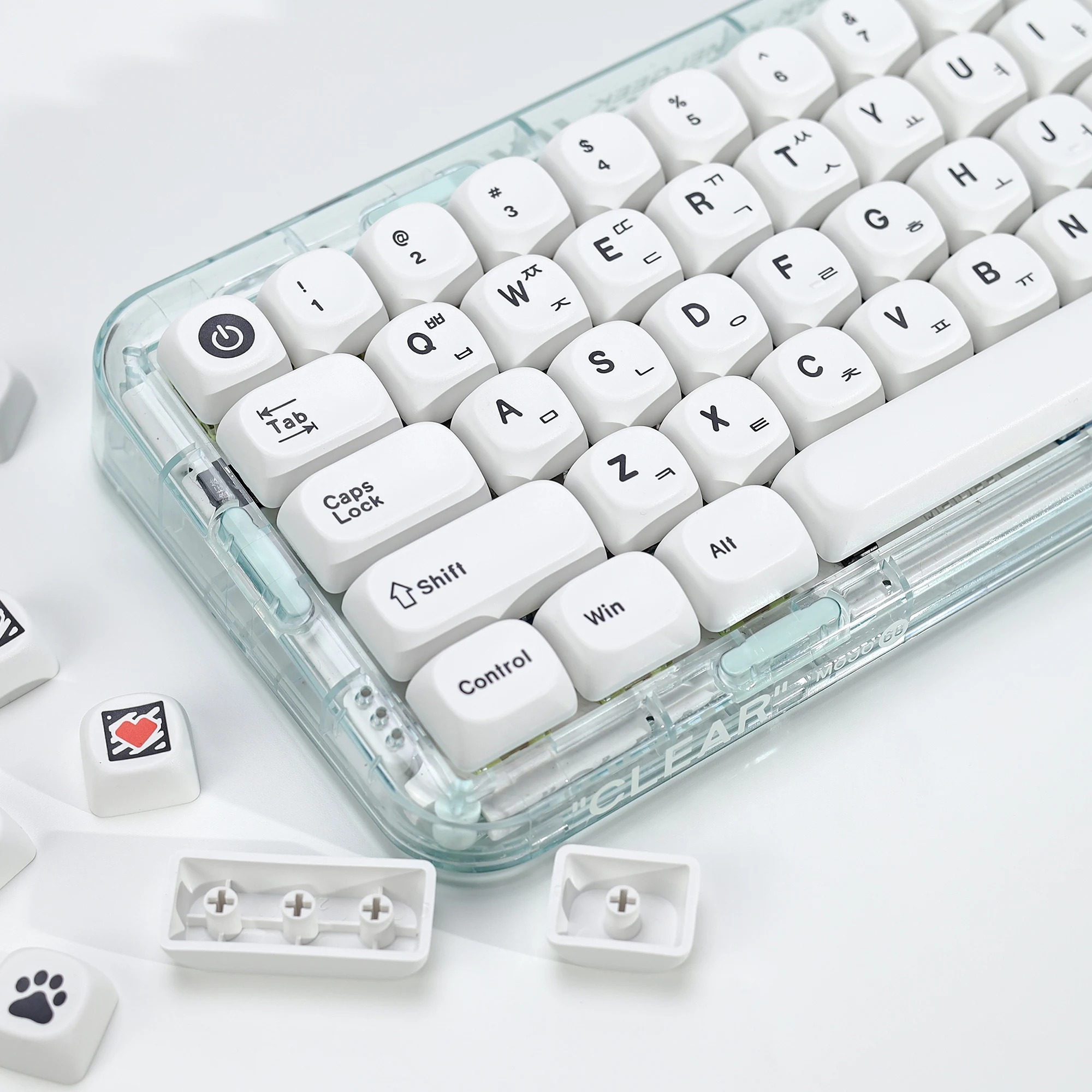 

Корейские клавиши KBDiy, белые, GMK, минималистичный стиль, профиль KOA, PBT, для кастомизации, DIY, для механических игровых клавиатур с переключателями MX 60/87