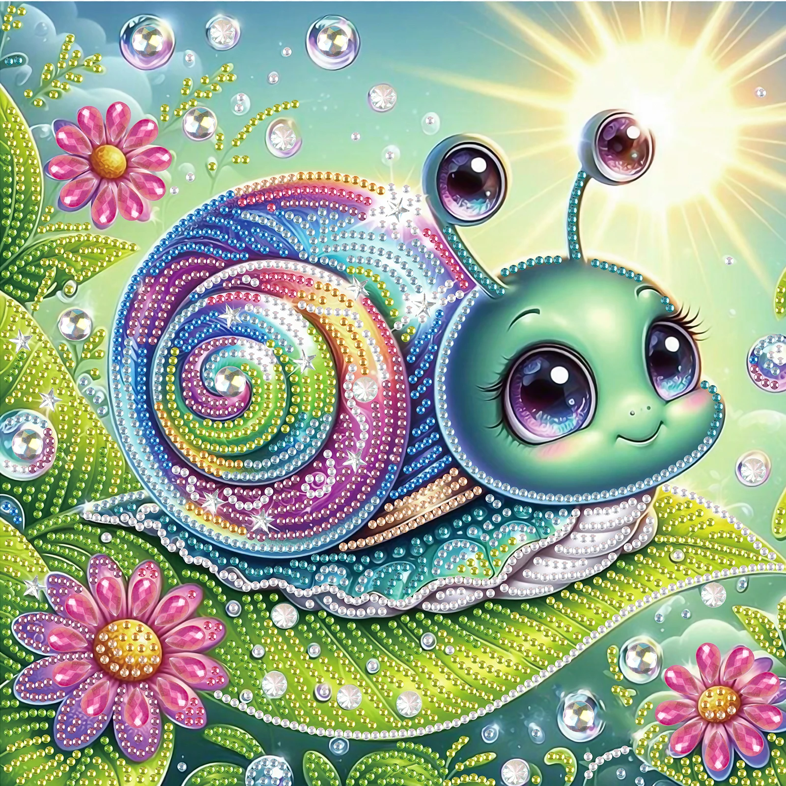 Diamond Art Painting nouveaute Kits for Adults Snail, 5D Special Shape Diamond Art Kits for Beginners, for Home Wall Decoration