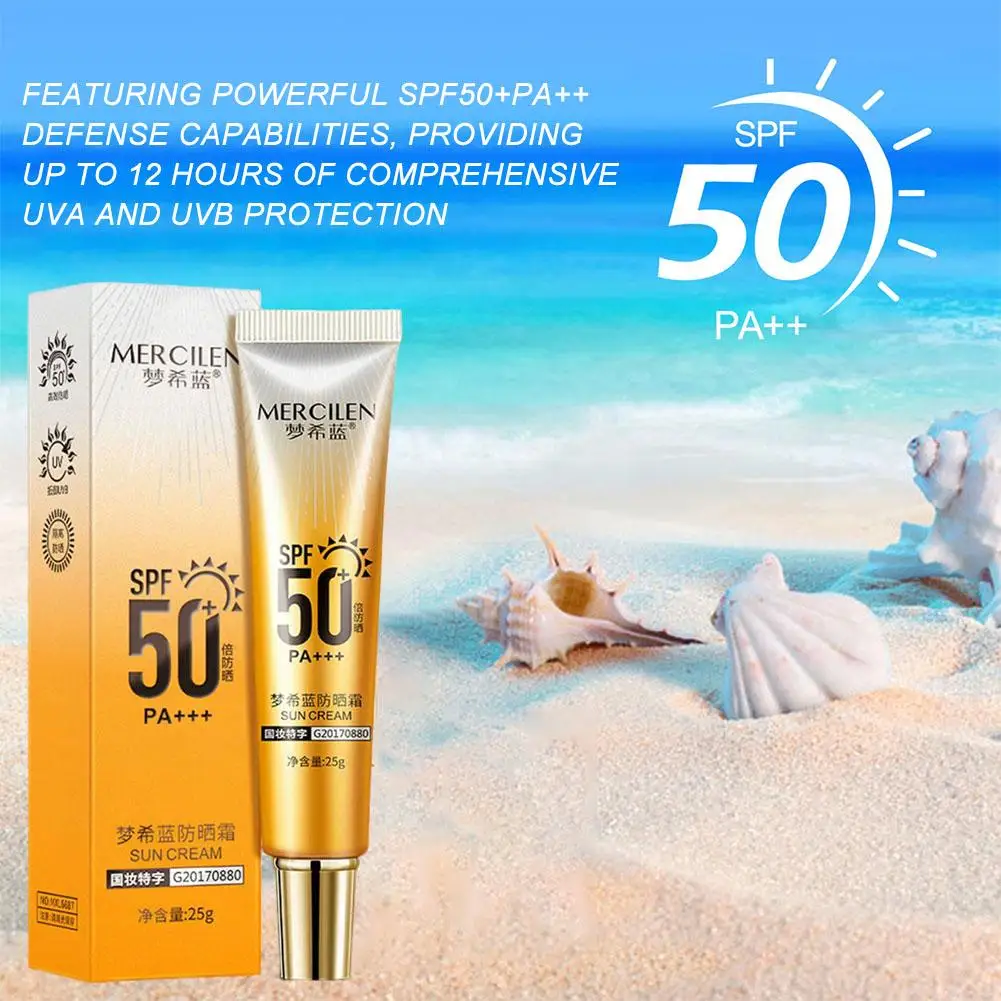 SPF50+ PA+++ Daily Sun Cream Lightweight Breathable Non Greasy Fast Absorb Water Sweat Resistant Outdoor UV Protection