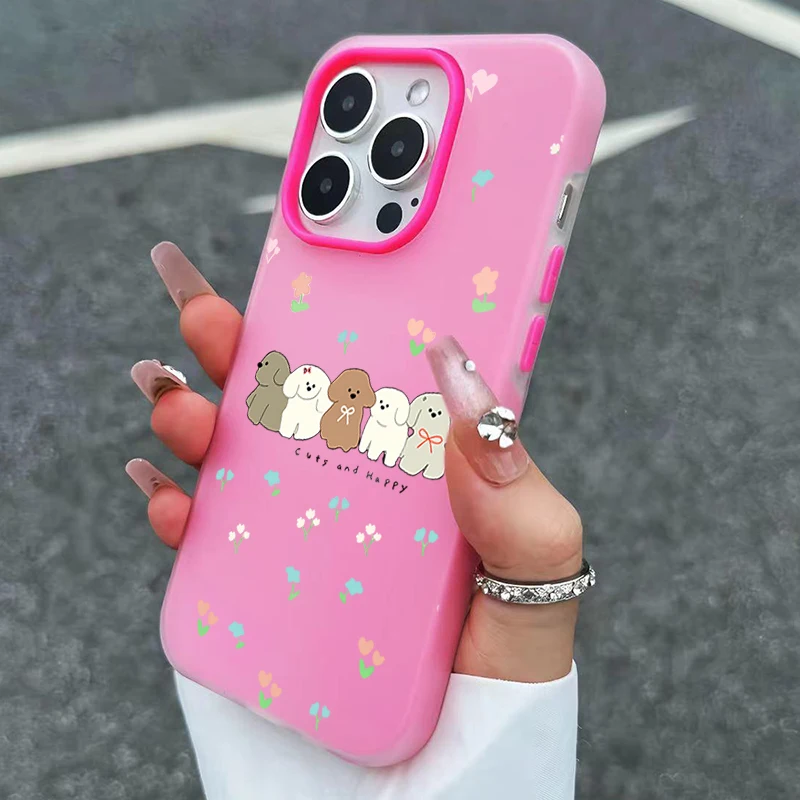 Funda de silicona suave con estampado floral pequeño de perro de dibujos animados para Xiaomi 17 Pro Max, Xiaomi 15T, 14T Pro, Xiaomi Mi 11 Lite 5G