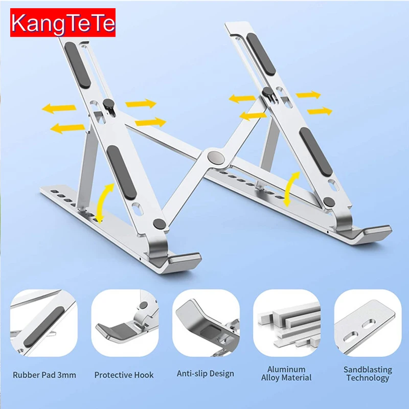 Tragbaren Laptop Stand Faltbare Aluminium Legierung Laptop Halter Tablet Ständer Faltbare Unterstützung Basis Für Macbook Lenovo DELL HP