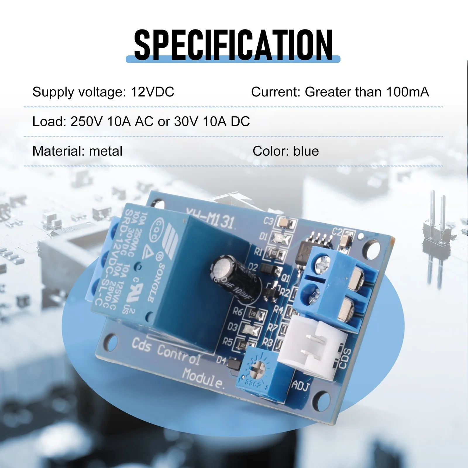 10PCS 12V Light Control Photoresistor Relay Module XH-M131 Brightness Detection Sensor Automatic Light Switch Module