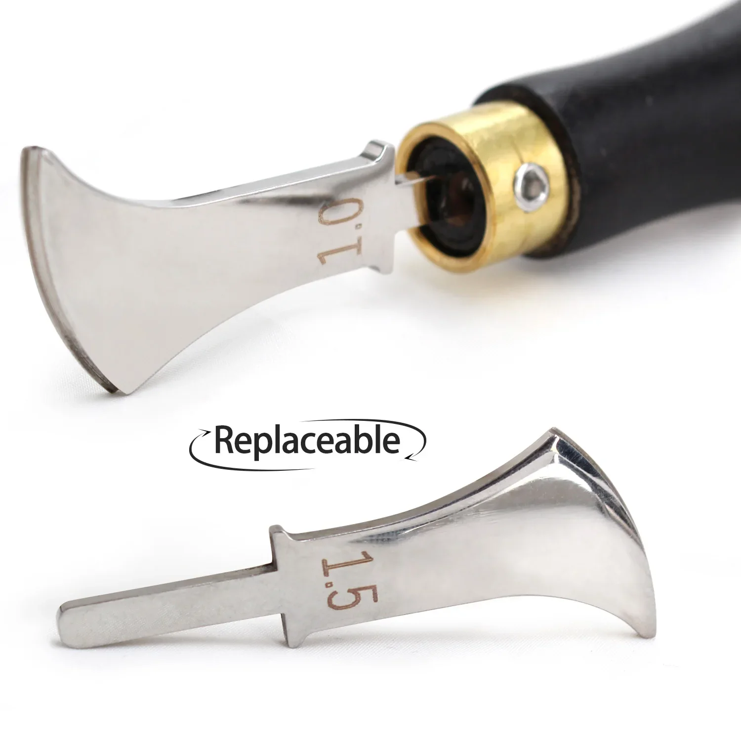 Narzędzia do zagniatania krawędzi skóry, płytka szczelina krawędzi ze stali nierdzewnej do obróbki skóry, zagniatanie łukowe, gorące ciśnienie,