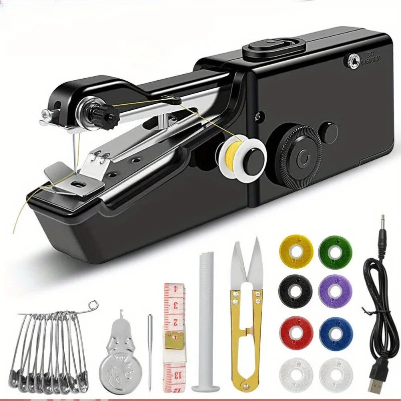 

1pc The Mini Sewing Machine Does Not Require Batteries Its Compact Design Makes It Suitable for Quick Repairs and DIY Projects