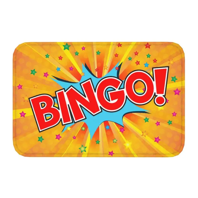 Custom Hot Game Bingo Front Door Floor Entrance Mats Indoor Kitchen Bath Doormat Toilet Carpet Rug