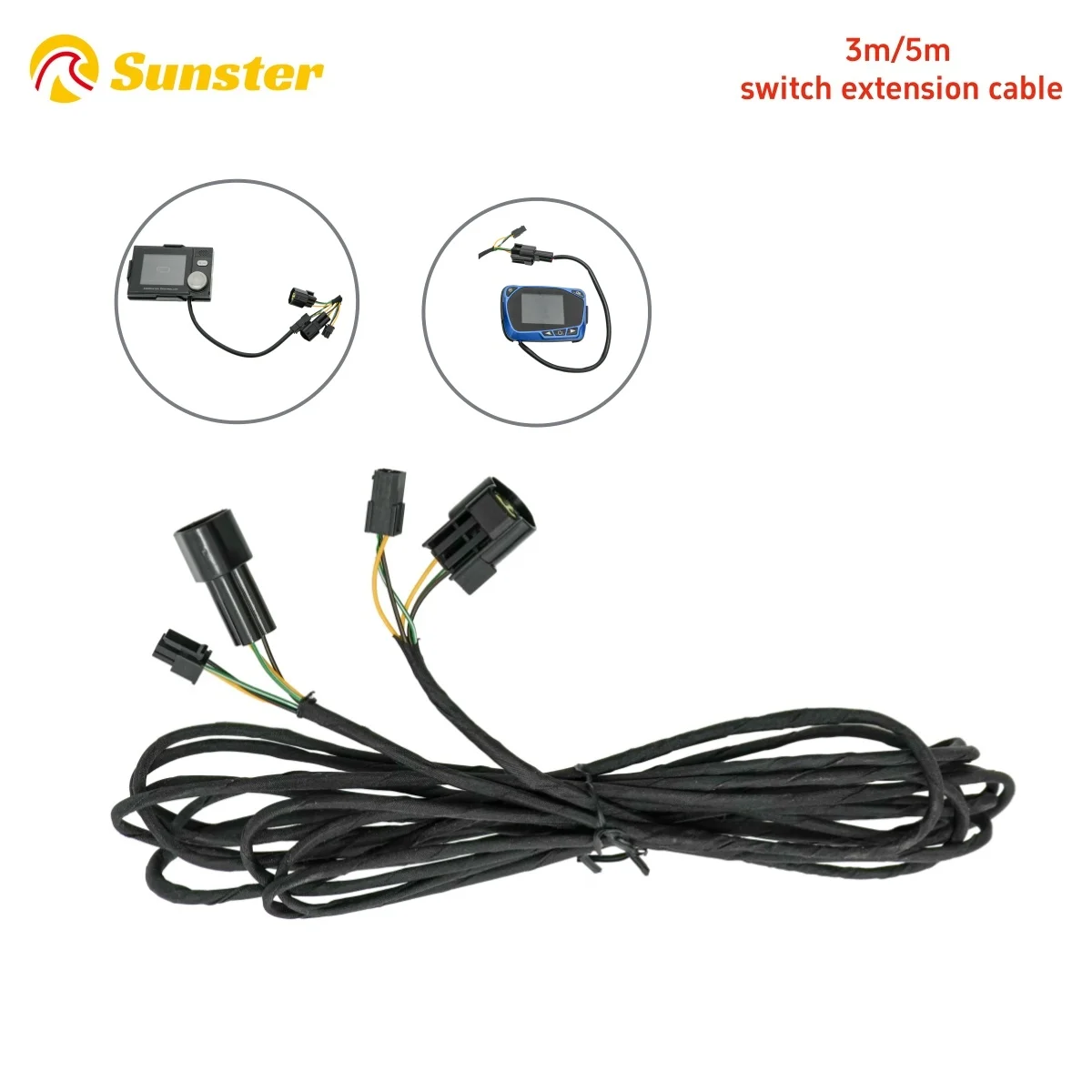 1pcs Car LCD Switch Extension Cable 3m/5m 12V Diesel Heater LCD Screen Extension Cable For 5kw 2kw 8kw Diesel Heater