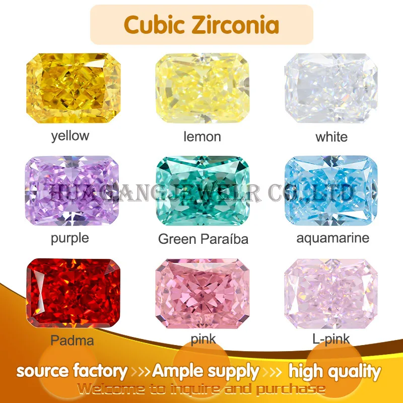 9A Top Quality Crushed Ice Cutting Cubic Zircona Stone Radiant Octagonal shape Cut CZ for DIY Jewelry Rings Making