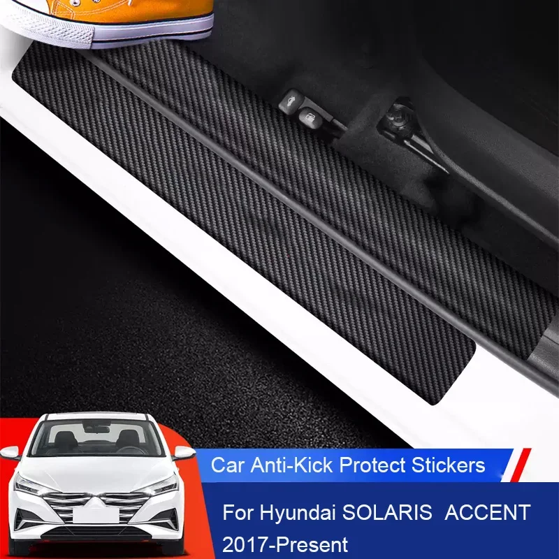 

For Hyundai SOLARIS ACCENT 2017-2026 Car B-Pillar Door Anti-Kick Protect Pad Trunk Anti-Dirty Scratch Resistant Auto Accessory