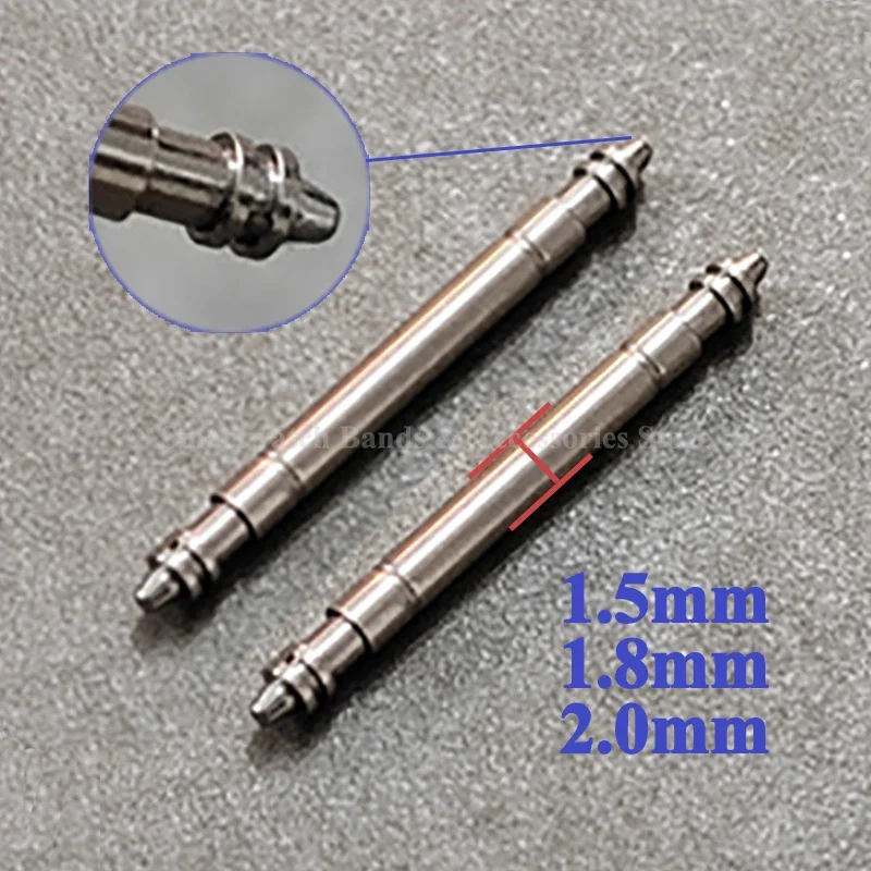 5pcs 1.5mm 1.8mm 2.0mm Diameter Big Spring Bar Watch Band Pin Accessories 316 Stainless Original Elastic Strong Spring Link Pins