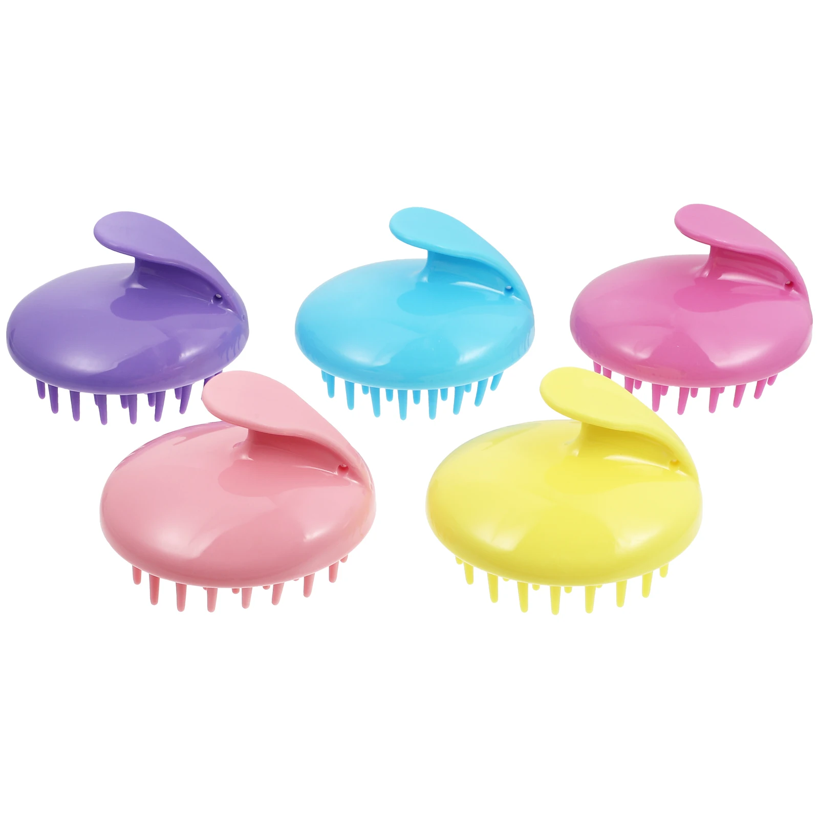 

5Pcs Scalp Care Hair Massage Brushes Silicone Soft Head Scrubbers Shampoo Combs Deep Clean Relaxation Scalp Hair Shampoo