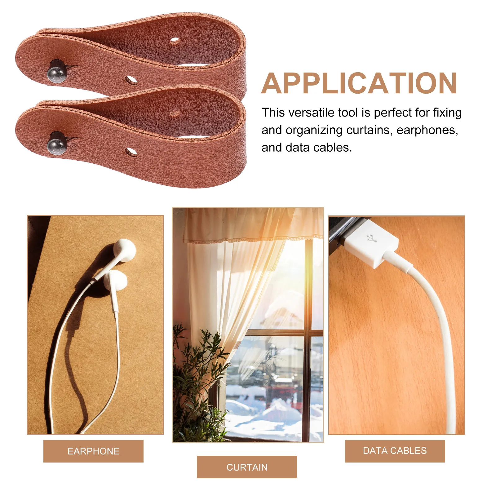 5Pcs Cable Ties Cord Holder Wire Organizer Reusable Cord Management Strap Cable Winder Mens Stocking Stuffers