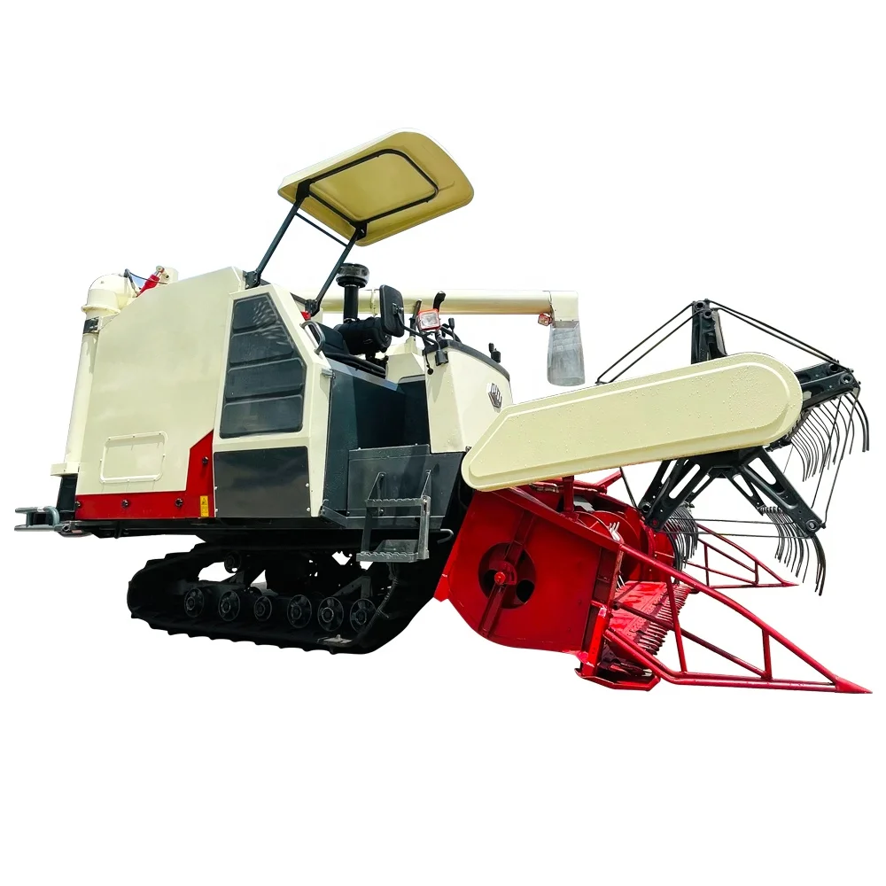 110 Hp Grain Harvester Corn Soybean All Crops Combine High Gear Drive Engine 2000mm Working Width High Customized