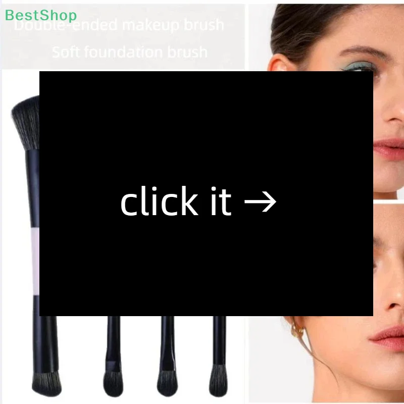 1/5 pezzi pennello per fondotinta a doppia estremità contorno professionale strumenti per trucco cosmetico fard in polvere in fibra artificiale