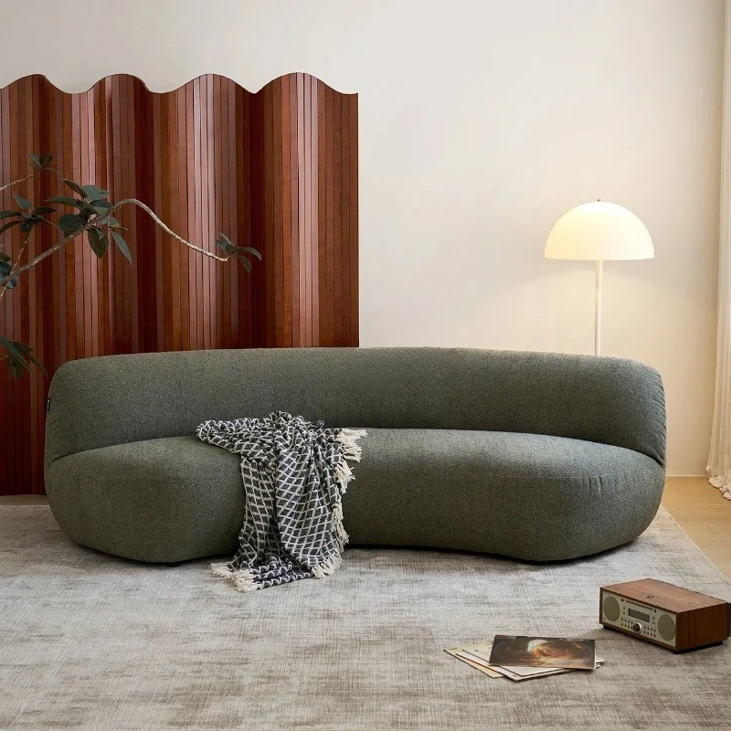 

Sofa simple special-shaped sofa curved fabric sofa