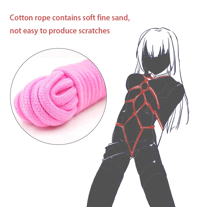 Sex Slave Bondage Rope Soft Cotton Knitted Rope BDSM Restraint Man Exotic Toy Roleplay 5M 10M 20M Sex Toys For Couple Women Anal