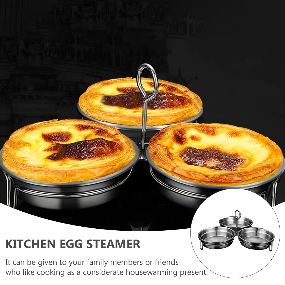 

1Set Egg Poacher Pan Stainless Steel Nonstick Poached Egg Cooker for Family Baby Travel Easy Clean Nonstick Eggs Poacher