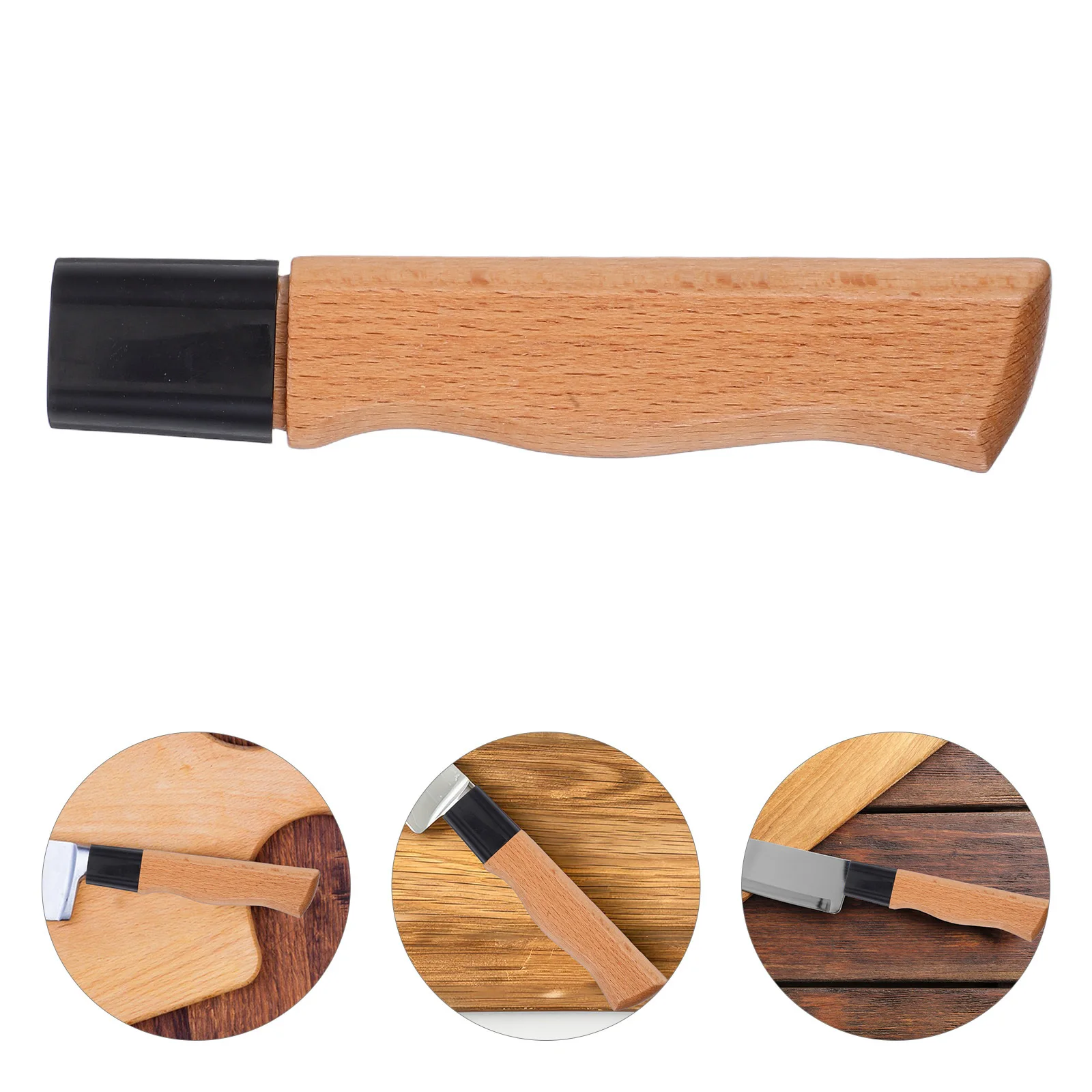

Wooden Kitchen Knife Handle Replacement Durable Handmade for DIY Knife Repair Making Accessories Kitchen Handle Replacement