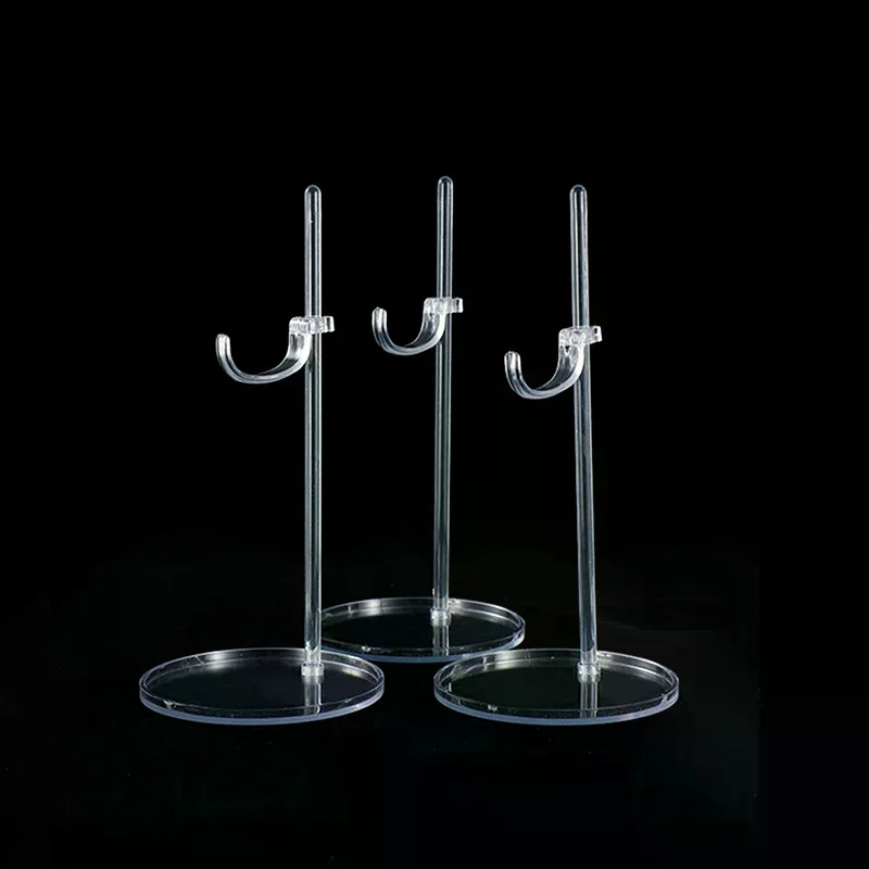 Acrylic Doll Holder Stands Transparent 30cm Figure Display Waist Foot Support Rack Bracket For 1/6 Doll Toys Show