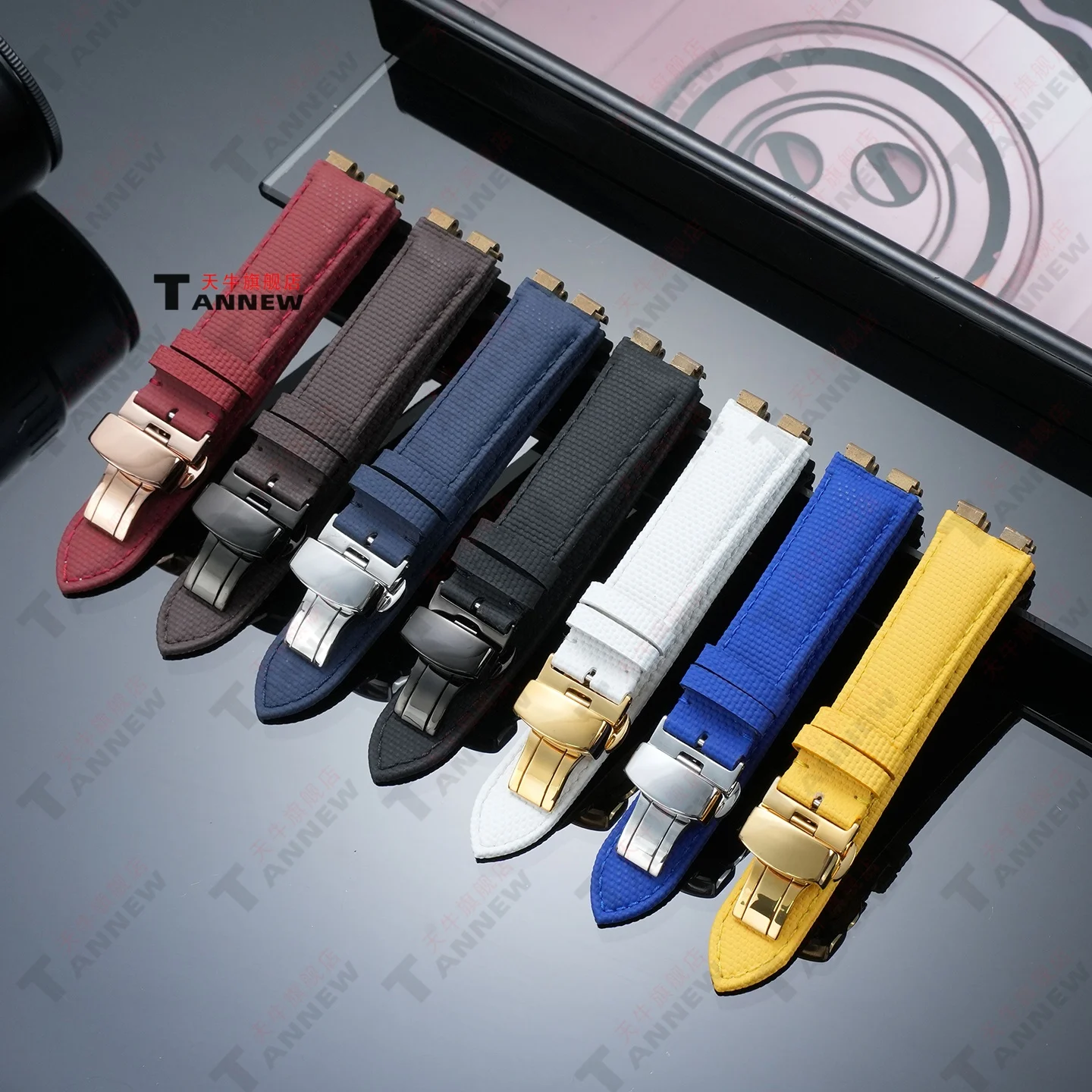 For Piaget Polo G0A33039 G0A38159, Fluoroelastomer Rubber Strap 21mm, Men‘s Replacement Watch Band Accessories