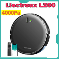 Liectroux L200 Robot Vacuum Cleaner Max 4000Pa Suction Smart Mapping 230ml Electric Control Water Tank