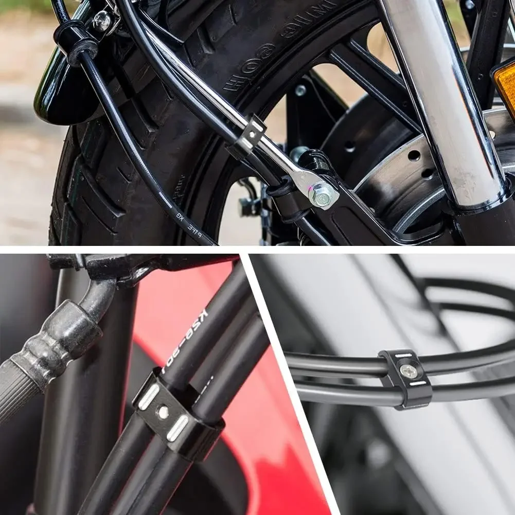 Motorcycle Universal Brake Clutch Throttle Cable Clamp Clip Holder Organizer Wire Line For Harley Ducati Yamaha Honda Indian
