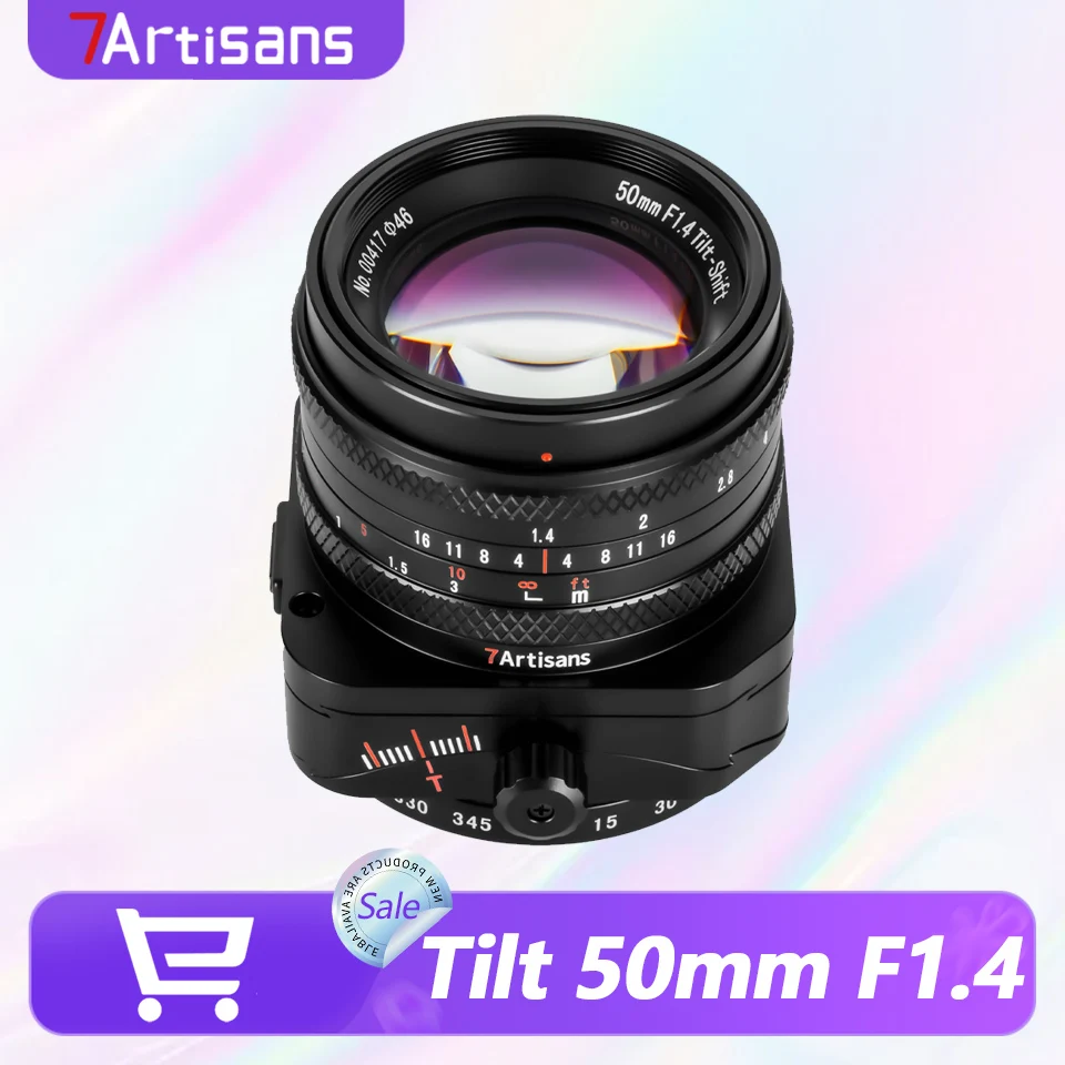 7Artisans 50mm F1.4 2-in-1 Tilt-Shift Standard Lens Full Frame APS-C Portrait Miniature Effect for Sony E Fuji X M4/3 Mirrorless