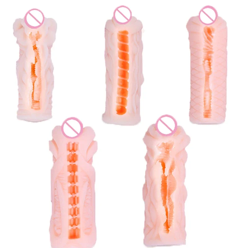 15cm Male Masturbator Real Pussy Vaginal for Men Glans Sucking Penis Sucker Cock Exerciser Erotic Products Sex Toys Adults 18+