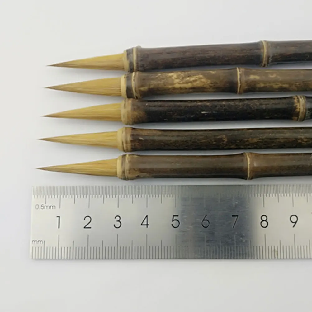 

Wolf Hair Calligraphy Brush Bamboo H Chinese Writing Brushes Watercolor Painting Artist Drawing Flexible Long Lasting Gift