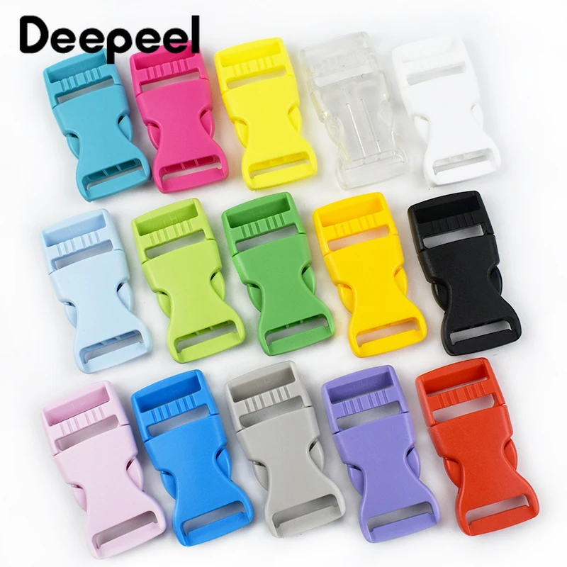 

10Pcs 10-38mm Bags Strap Plastic Release Buckle for Pet Collar Belt Decoration Clasp Webbing Adjust Buckles Luggage Accessories