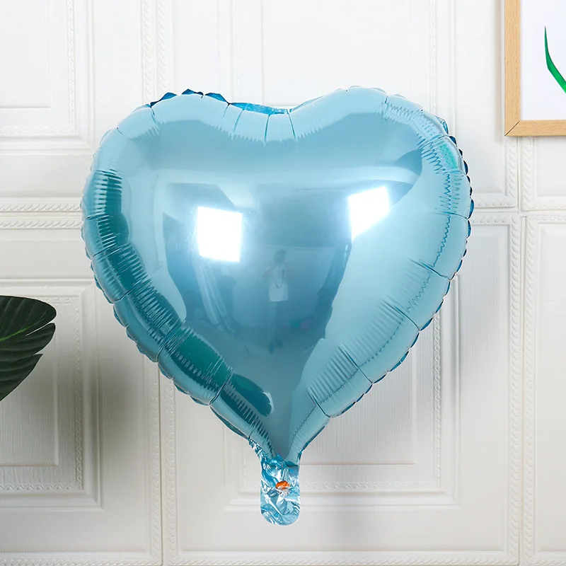 5-50 stücke 18 zoll Einfarbig Liebe Herz Aluminium Folie Ballon Geburtstag Party Valentinstag Hochzeit Decor baby Dusche Liefert